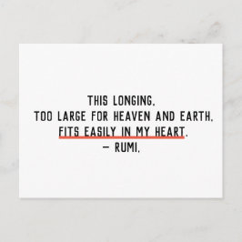 Mein Rumi-Zitat im Herzen Postkarte
