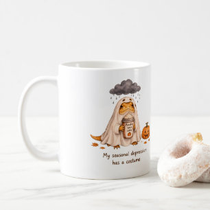Mein saisonales Depressionskostüm Bartagame Kunst Kaffeetasse