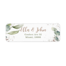 Mein sanftes Adressetikett mit elegantem Grün