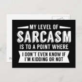 Mein Sarasmus-Level Postkarte (Vorne/Hinten)