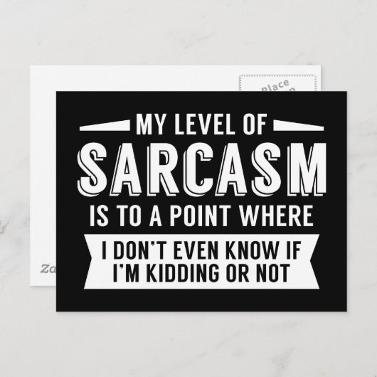 Mein Sarasmus-Level Postkarte (Vorne/Hinten)