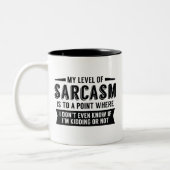 Mein Sarasmus-Level Zweifarbige Tasse (Links)