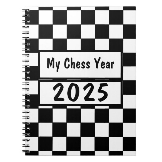 Mein Schachjahr 2025, Notebook Notizblock (Vorderseite)