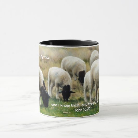 Mein Schaf John 10:27 Faith Art Tasse Cup (Zentrum)
