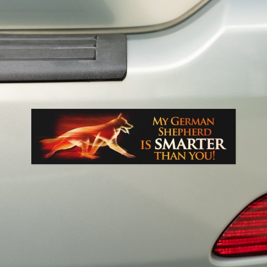 Mein Schäferhund ist intelligenter als Sie Autoaufkleber (Auf Auto)