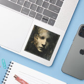 Mein Schattenfreund — Gothic Fine Art Aufkleber (Laptop mit iPhone)