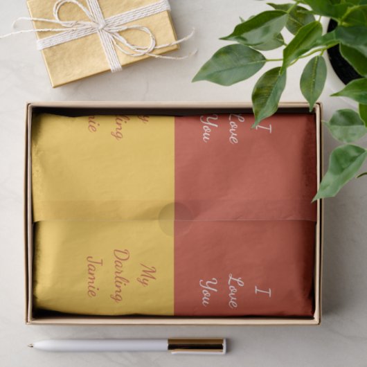 Mein Schatz, ich Liebe Sie kühl rot und gelb einzi Seidenpapier (Geschenk)