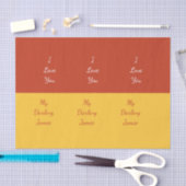 Mein Schatz, ich Liebe Sie kühl rot und gelb einzi Seidenpapier (Handwerk)