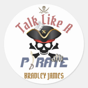 Mein Schatz International Talk Like a Pirate Day Runder Aufkleber
