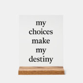 Mein Schicksal Akryllisches Zeichen Acrylschild (Vorderseite)