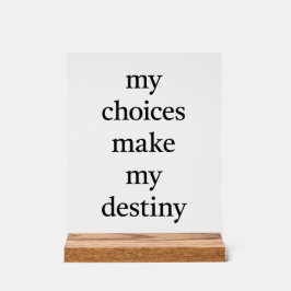 Mein Schicksal Akryllisches Zeichen Acrylschild