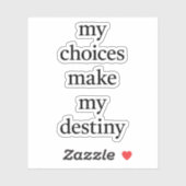 Mein Schicksal - Vinyl-Aufkleber nach Maß geschnit Aufkleber (Blatt)