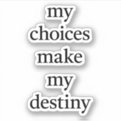 Mein Schicksal - Vinyl-Aufkleber nach Maß geschnit Aufkleber (Vorderseite)