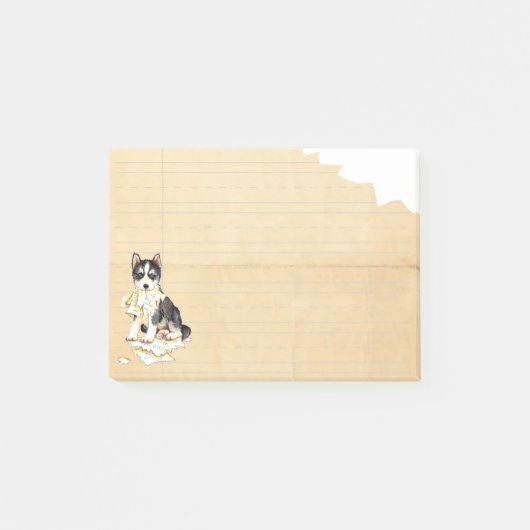 Mein Schlittenhund aß meine Hausaufgaben Post-it Klebezettel (Vorderseite)