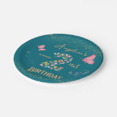 Mein Schmetterling dreht sich um zwei: Schmetterli Pappteller (Schrägansicht)