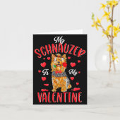 Mein Schnauzer ist mein Valentinsgruß Herz für Hun Karte (Gelbe Blume)