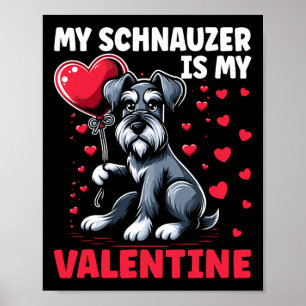 Mein Schnauzer ist mein Valentinstag Valentinstag Poster