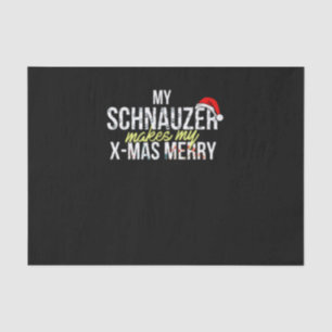 Mein Schnauzer macht meine Weihnachten froh Seidenpapier