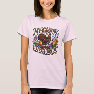 Mein Schneehuhn liebt Land T-Shirt