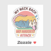 MEIN SCHNITT ZURÜCK MEIN ANXIETY-ANGRIFF AUFKLEBER (Blatt)