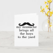 mein Schnurrbart holt alle Jungen… Karte (Gelbe Blume)