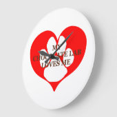 mein Schokolade Labrador Lieben mir Große Wanduhr (Winkel)