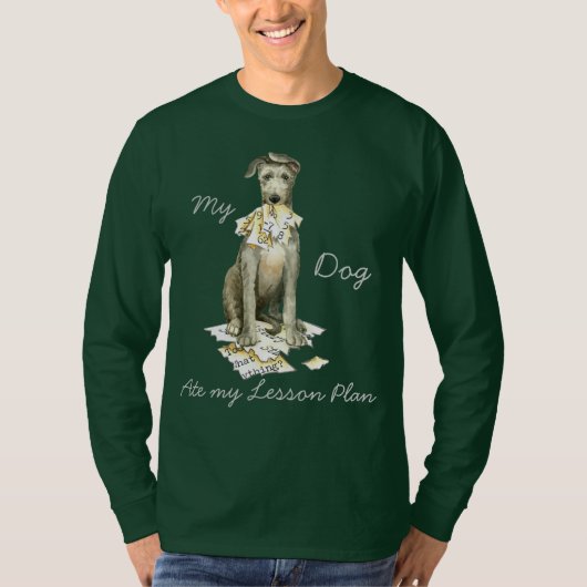 Mein schottischer Deerhound Ate my Lessingplan T-Shirt (Vorderseite)