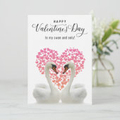 Mein Schwan und nur Valentine Feiertagskarte (Stehend Vorderseite)