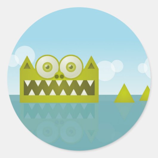 Mein Schwanz ist lang Runder Aufkleber (Vorderseite)