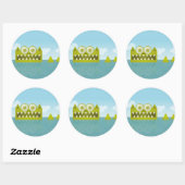 Mein Schwanz ist lang Runder Aufkleber (Blatt)