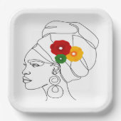 Mein Schwarz ist schön Pappteller (Vorderseite)