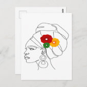 Mein Schwarz ist schön Postkarte (Vorne/Hinten)