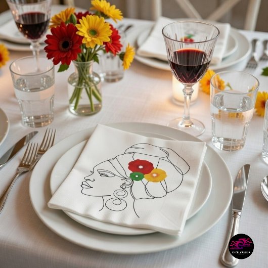 Mein Schwarz ist schön Serviette