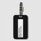 Mein schwarzer Koffer Gepäckanhänger (Vorderseite Vertikal)