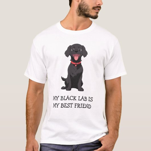 Mein schwarzes Labor ist mein bester Freund T-Shirt (Vorderseite)