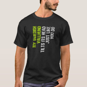 Mein schwedischer Vallhund kippt seinen Kopf wie d T-Shirt
