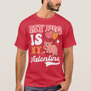 Mein Schwein ist meine Valentinin-Design-Schweinez T-Shirt