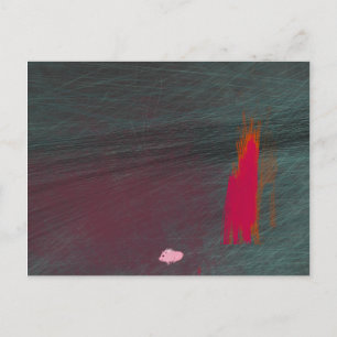 Mein Schwein verbrannte das Haus Postkarte