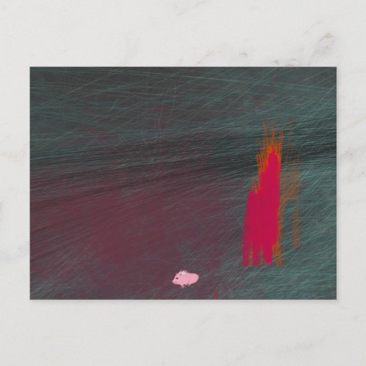 Mein Schwein verbrannte das Haus Postkarte (Vorderseite)