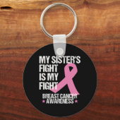 Mein Schwesterkampf ist mein Kampf gegen Brustkreb Schlüsselanhänger (Vorderseite)