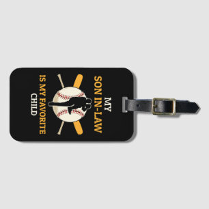 Mein Schwiegersohn ist mein Lieblingskind Baseball Gepäckanhänger