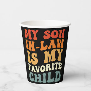 Mein Schwiegersohn ist mein Lieblingskind Family G Pappbecher