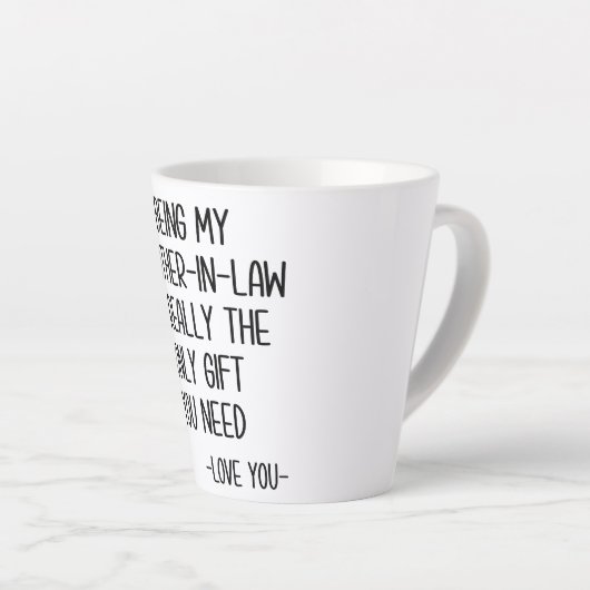 Mein Schwiegersohn ist wirklich das einzige Gesche Milchtasse (Rechte Ecke)