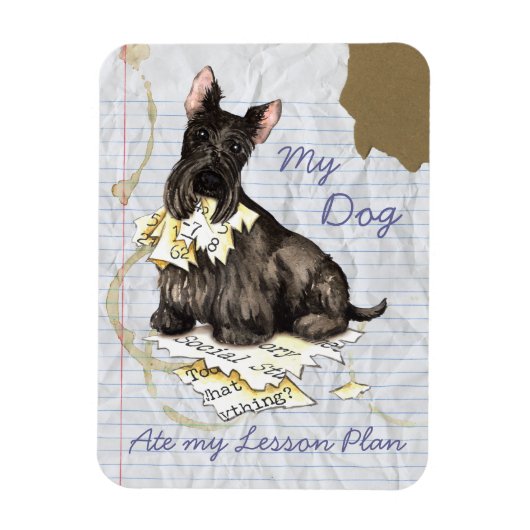 Mein Scottie Ate my Lessingplan Magnet (Vertikal)