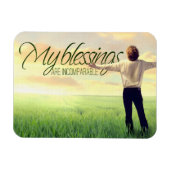 "Mein Segen" Motivation Affirmation Flexibel Magnet (Horizontal)