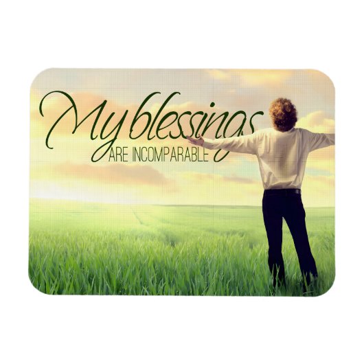 "Mein Segen" Motivation Affirmation Flexibel Magnet (Horizontal)