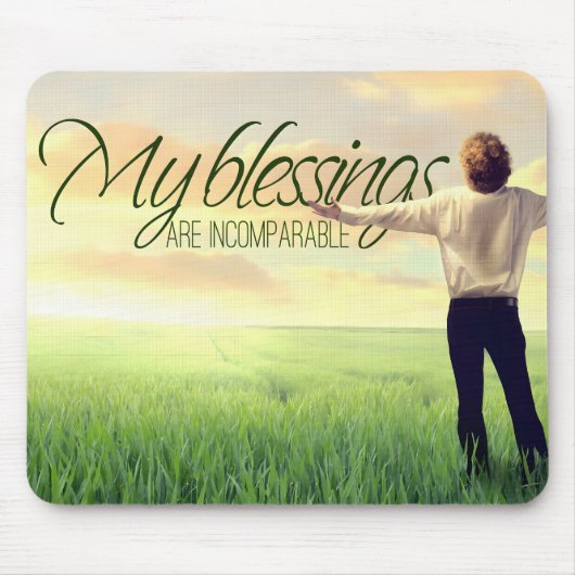 "Mein Segen" Motivation Affirmation Mousepad (Vorne)