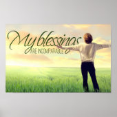 "Mein Segen" Motivation Affirmation Poster (Vorne)