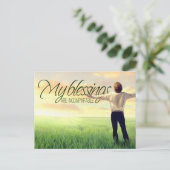 "Mein Segen" Motivation Affirmation Postkarte (Stehend Vorderseite)