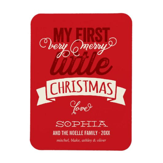 Mein sehr frohes kleines Weihnachtskind 1. Weihnac Magnet (Vertikal)